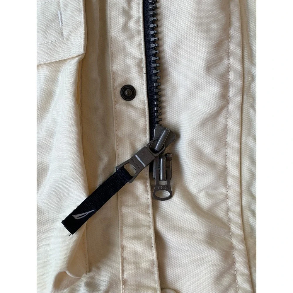Vintage Nautica Mens Colorblock Sailing Jacket Navy‎ Cream Yachting Jacket / L